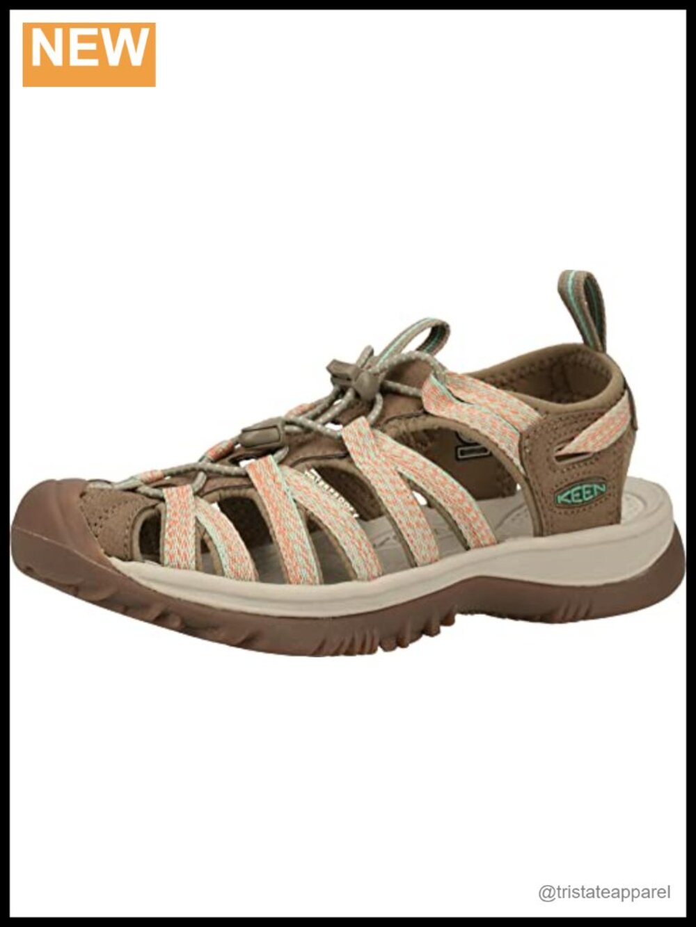 Keen Whisper Closed Toe Sport Sandals Water Resistant Lace Up
